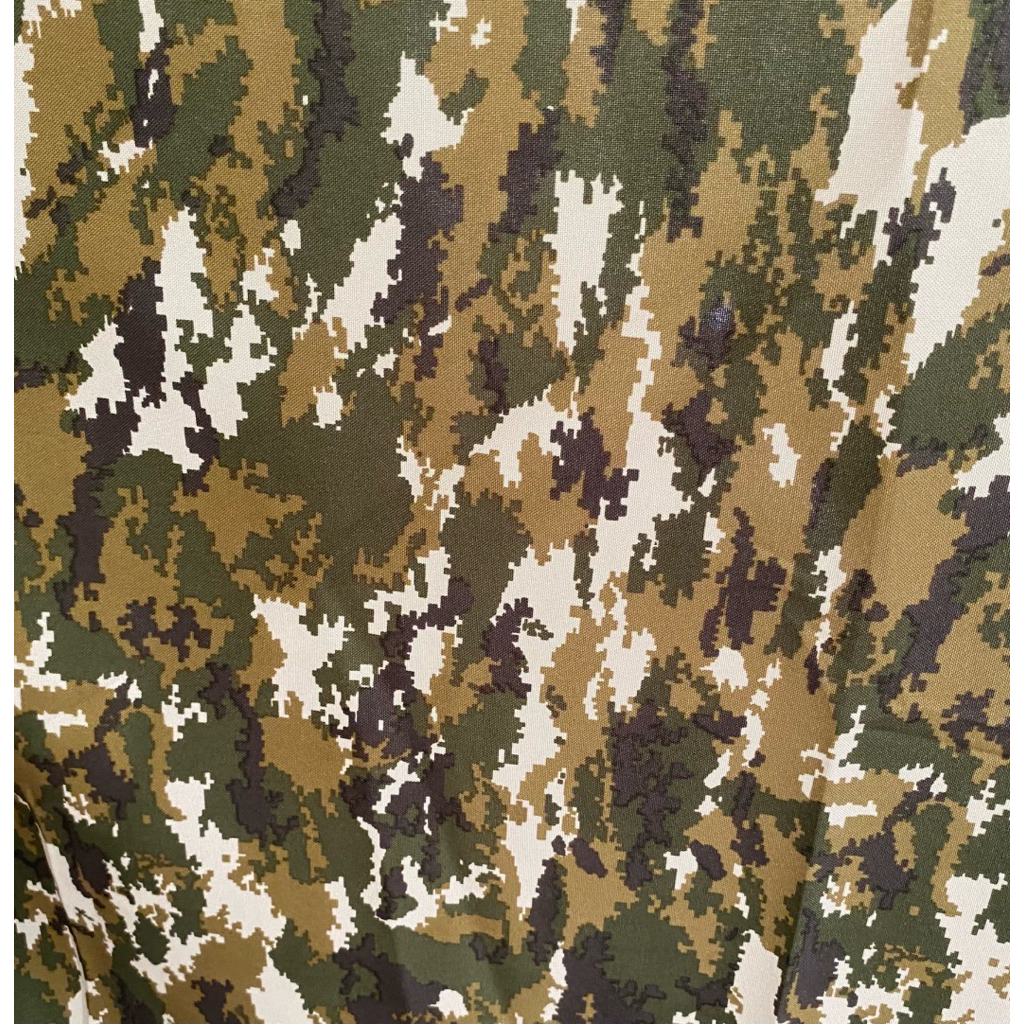KAIN SERAGAM TNI TERBARU SAGE GREEN BAHAN VELBED/ KAIN VELBED SAGE GREEN LORENG TNI TERBARU WATER PR