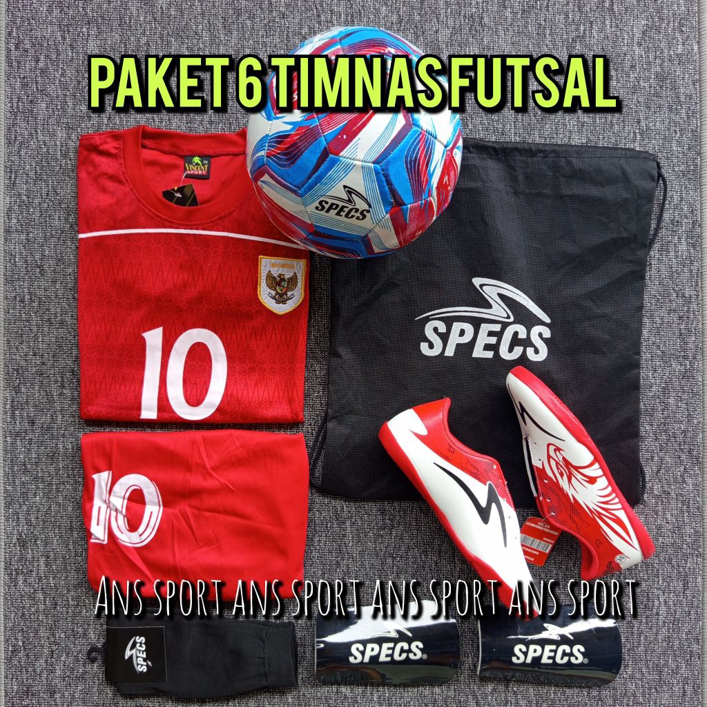 OBRAL Sepatu Futsal Anak Specs Garuda Attack Terlaris, Paket Komplit Sepatu Futsal Specs Grade Origi