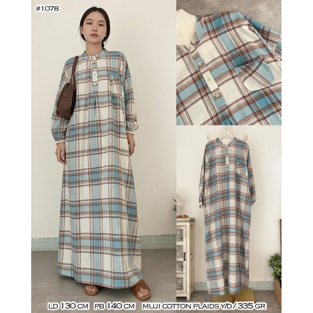 Baju Tunik Katun Flanel Wanita Ld 120 Jumbo / Fashion Kemeja Cewek Terbaru / Busana Wanita / Pakaian