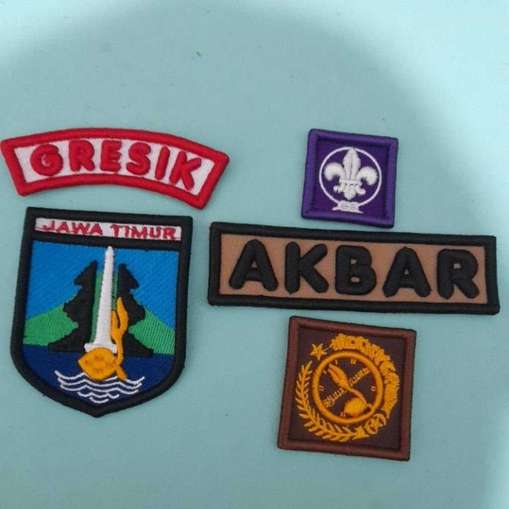 Bordir timbul atribut pramuka jawa timur