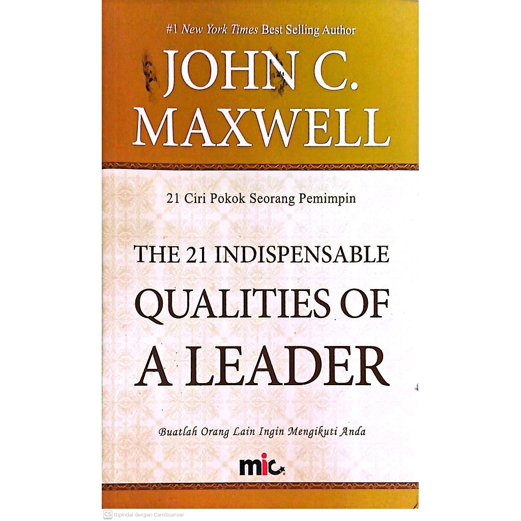 Buku:THE 21 INDISPENSABLE QUALITIES OFA LEADER
