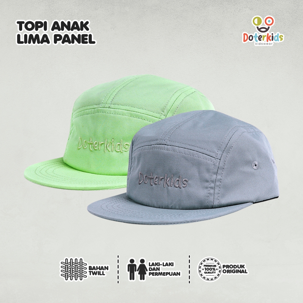Doterkids - Topi Anak Kids Hat 5 Panel - Ruby
