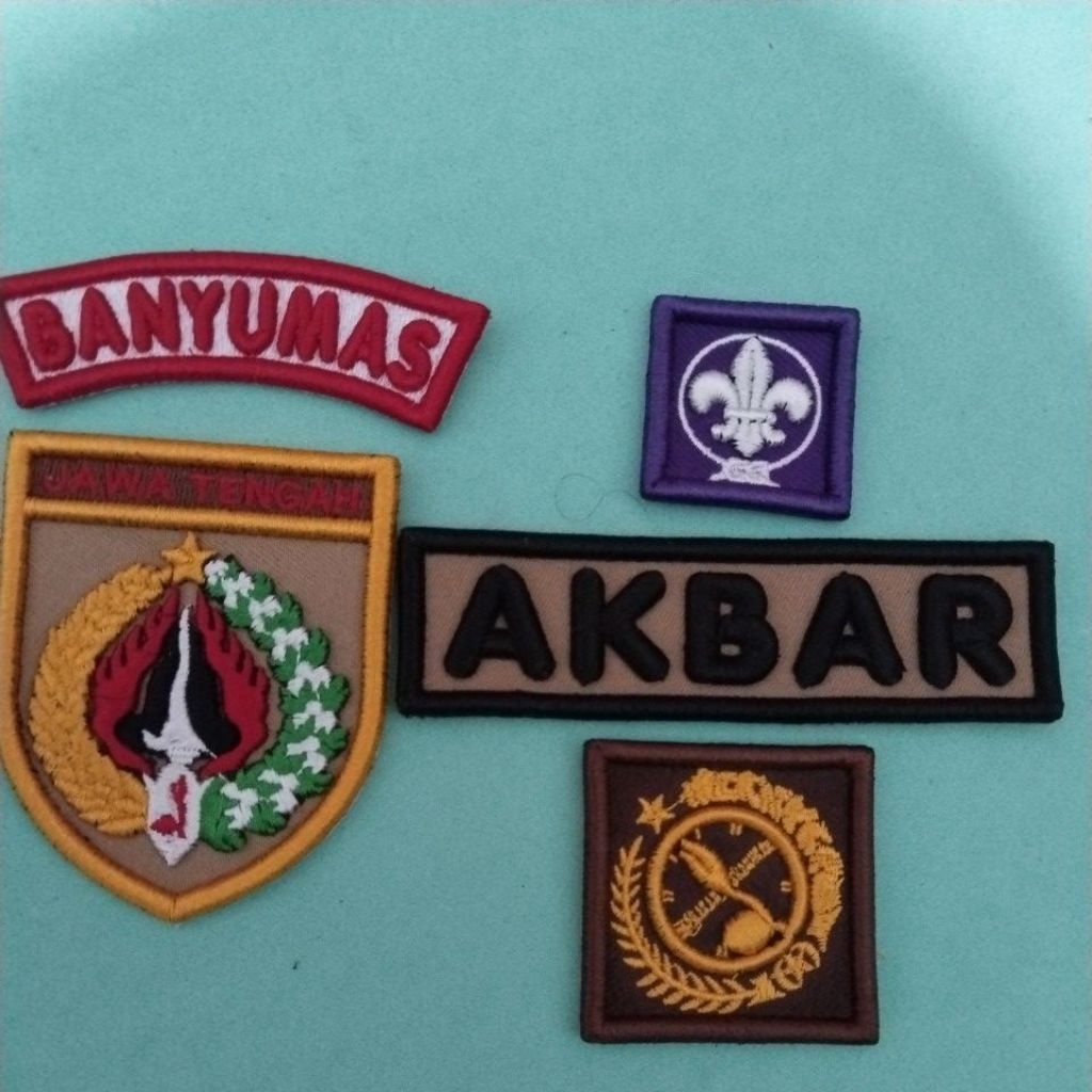 Atribut Pramuka Jateng bordir timbul