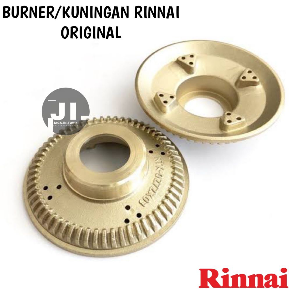 BURNER KUNINGAN ORIGINAL KOMPOR GAS RINNAI TIPE RI 511, RI 522, RI 514, RI 602/KOMPOR GAS 2 TUNGKU