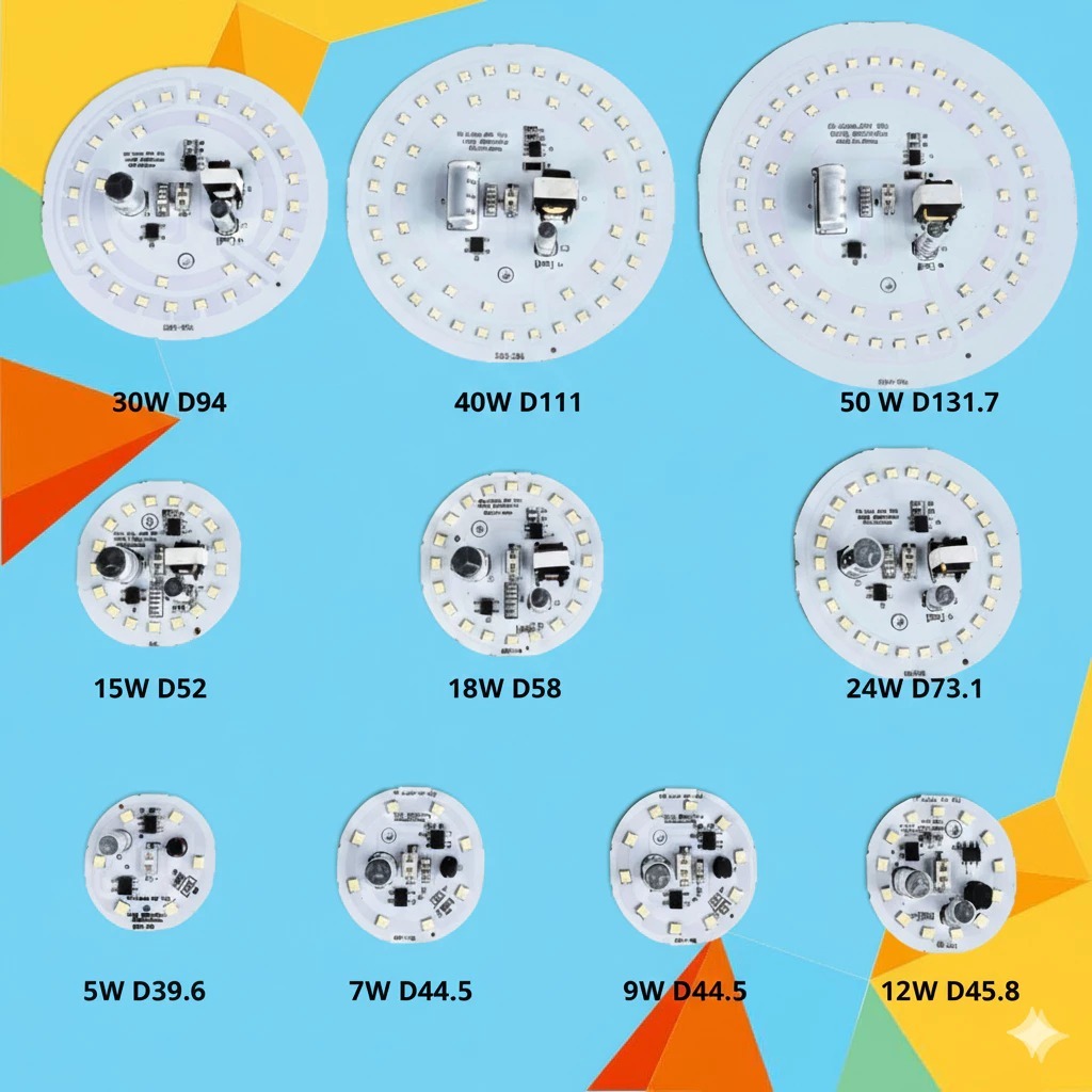 PCB Mesin Lampu LED AC 6V 30W (110mm) – Modul LED Super Terang, Mudah Dipasang, Hemat Energi, Awet &