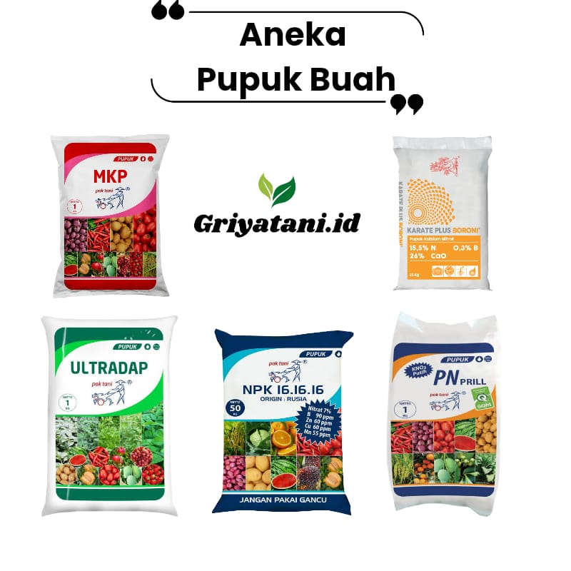 Pupuk Pelebat Buah Mkp,Kno3-putih,Karate plus Boroni, Npk Mutiara,Ultradap,Magnesium Sulfat,Santagro