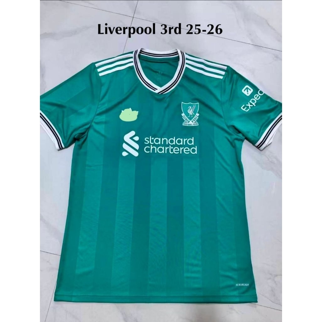Jersey Kaos Baju Sepak Bola Dewasa Liverpol Liverpool Liverpul Ipul LFC Home Away 3rd Third Hijau Gr