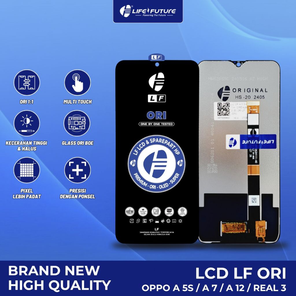 LCD OPPO A5S / A7 / A12 / REALME 3 ORI LF GARANSI FULLSET TOUCHSCREEN