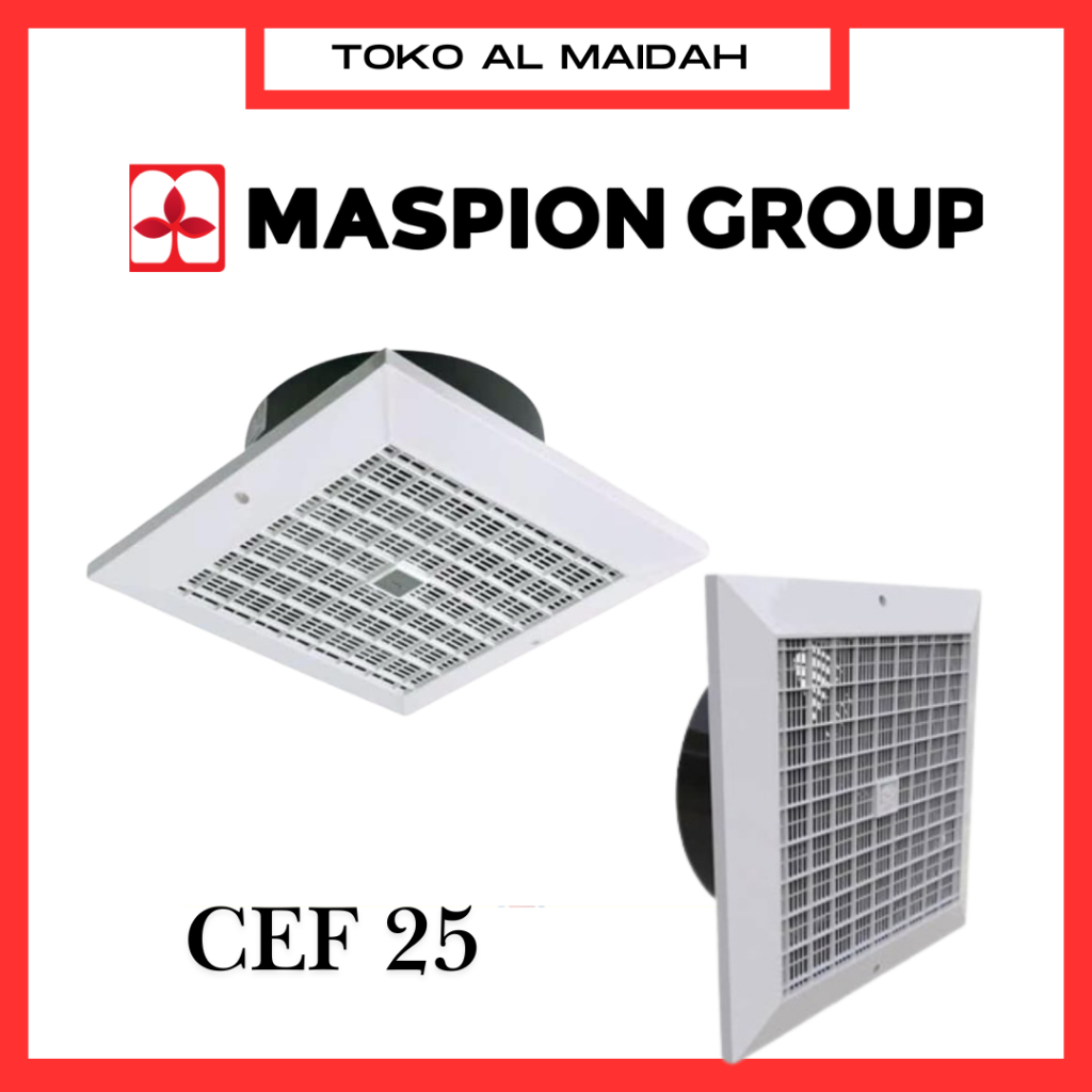 Maspion kipas angin hisap CEF 25 / Exhaust Fan Plafon - 10 inch (25 cm) - CEF25  Hexos Maspion