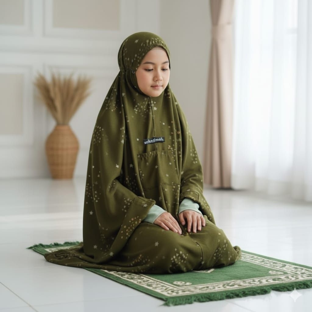 Polos Basmah/Mukenah Hadramut/Terompah/Tarim/Basmah/Manset Yabasmah-mukena anak-mukena rayon