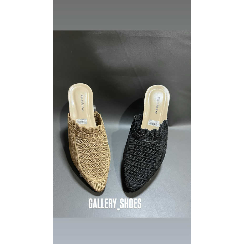 sepatu sandal heels rajut cewek jeshie