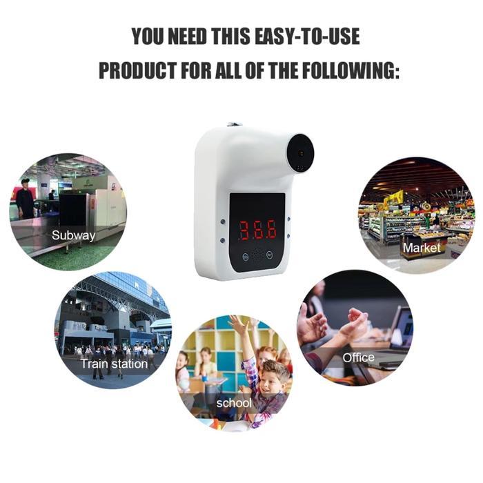 Wall Termometer Counter Dinding Pengukur Suhu Badan Tempel GP100