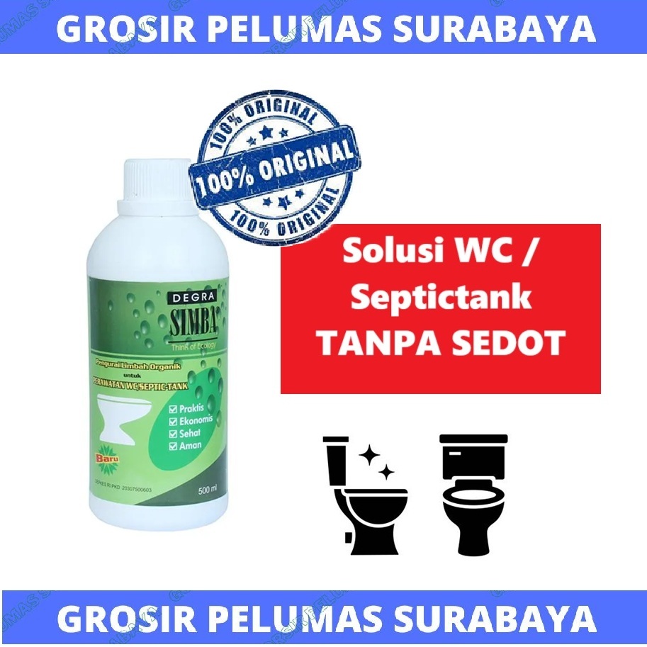 ORIGINAL Degra Simba Solusi WC Mampet Penuh Tanpa di Sedot Septik Septic Tank Obat TOILET penuh tinj