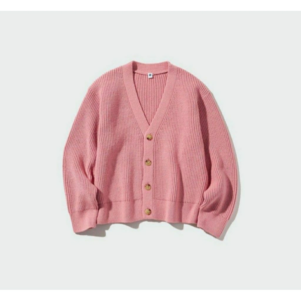 UNIQLO CARDIGAN PINK HANGAT NEW KIDS