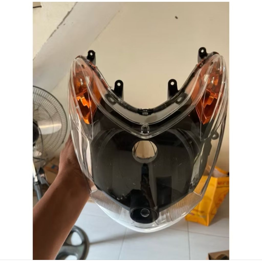 Reflektor Lampu Depan Mio Soul Karbu Custom Dudukan Socket H4