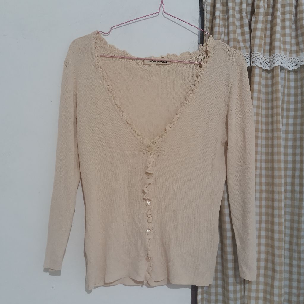 cardigan mori kei cream