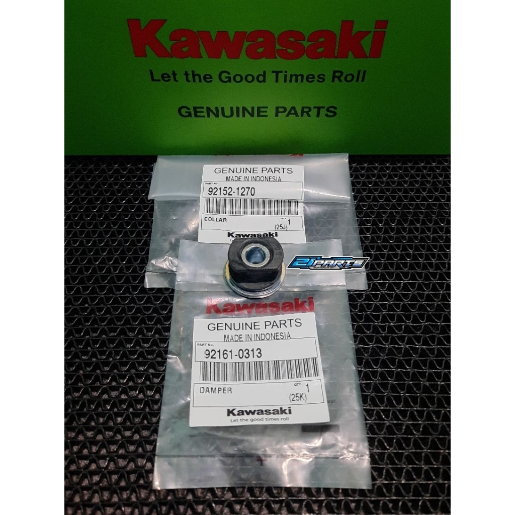 PAKET LENGKAP KARET DAMPER & BOSH RING REFLEKTOR BATOK LAMPU BULAT NINJA R SS ORIGINAL KAWASAKI