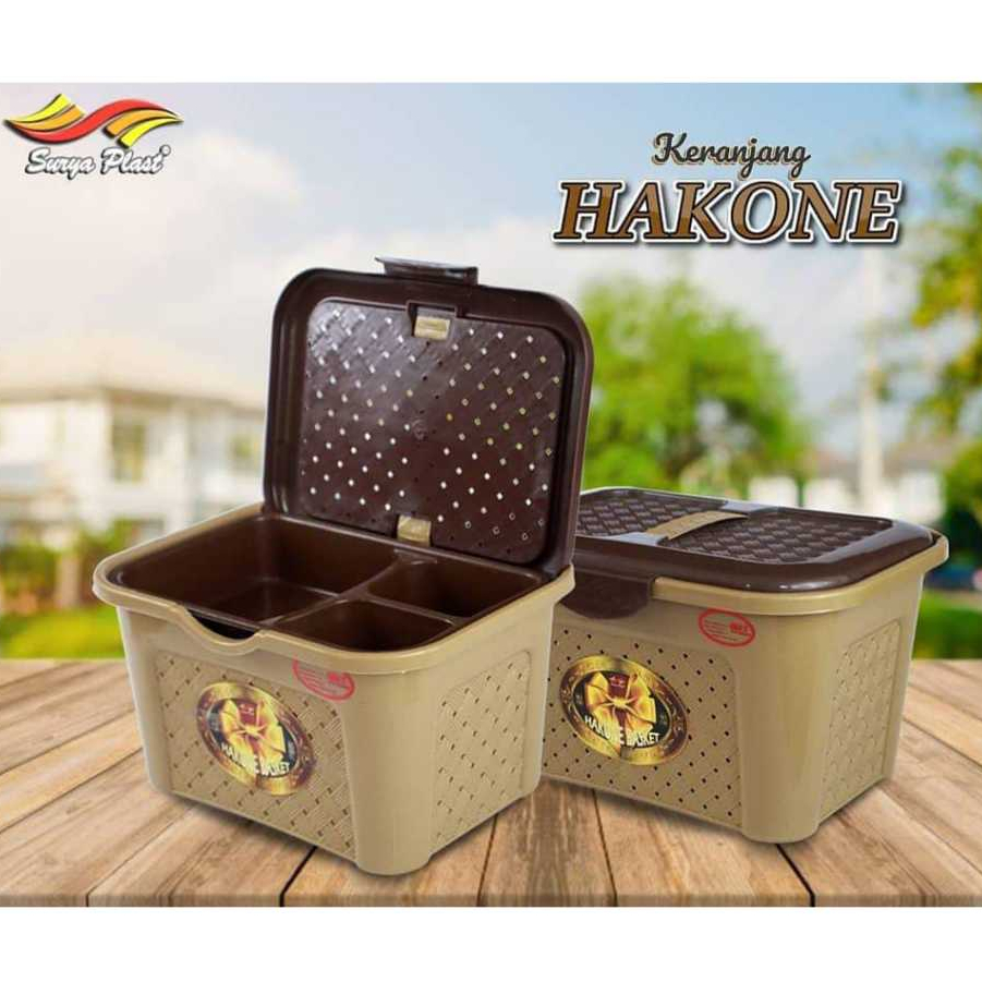 Rantang Hajatan Plastik Keranjang HAKONE IDOLA SAMIR susun 2 Susan Ember Bulat Makanan Tingkat Cokla