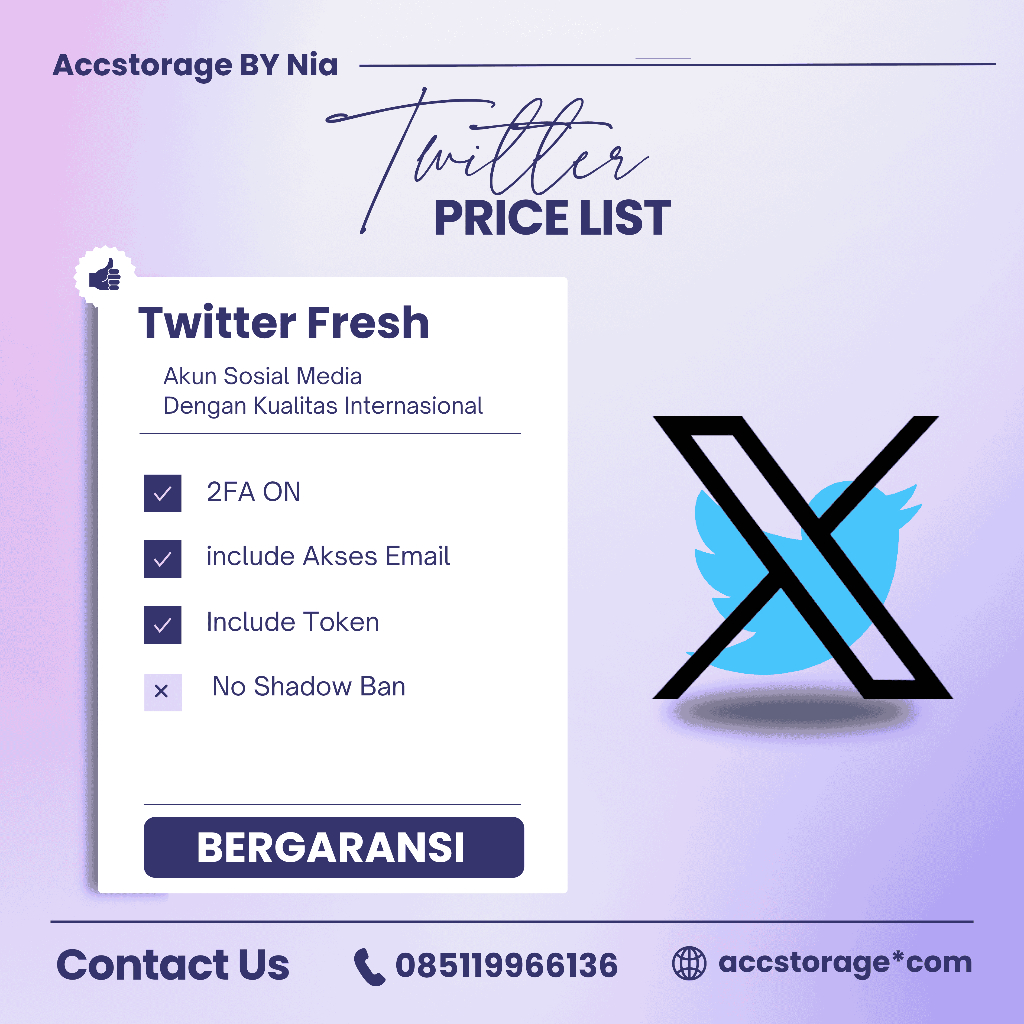 Akun Twitter Fresh / Kosongan / Polosan / 2FA / Include Email