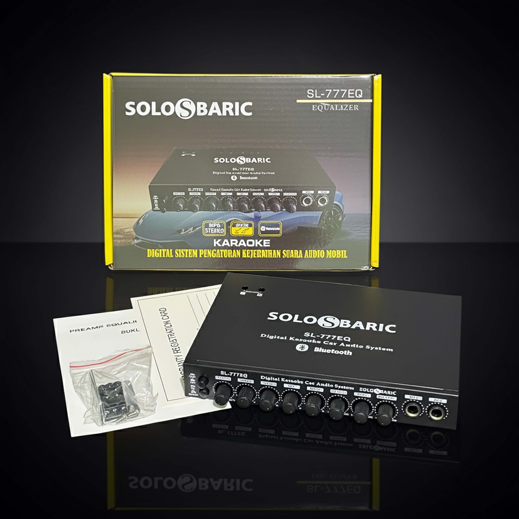 Solobaric SL-777EQ : Pre-Amp Parametric Equalizer Mobil - Bluetooth, Karaoke & USB