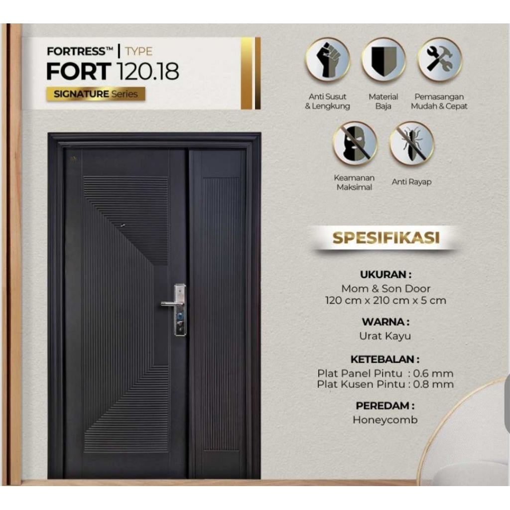 Fortress Signature Pintu Baja Fortress Fort 120.18  Mother and Son Pintu Baja Premium