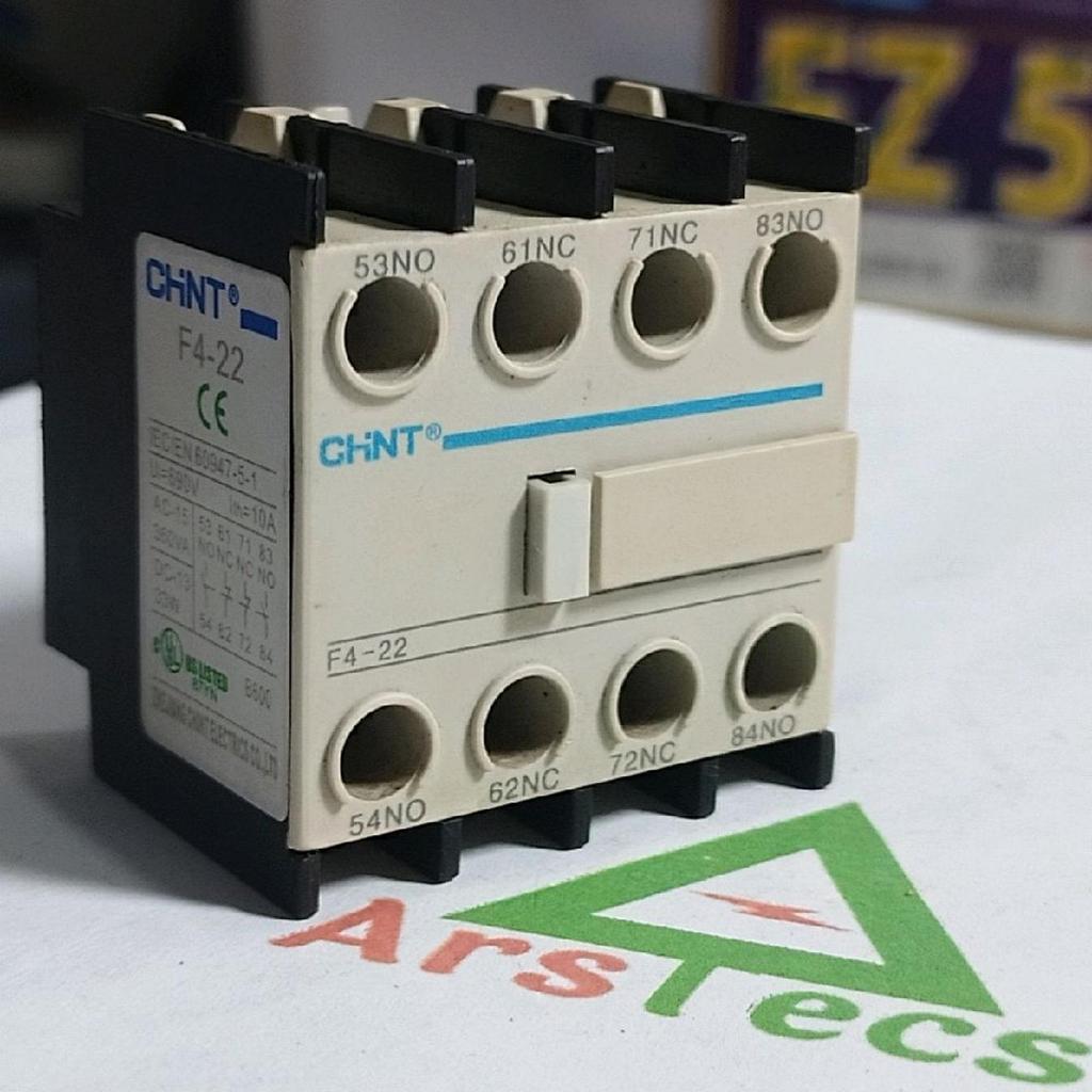 Kontaktor Blok Kontak Blok CHINT F4-22 Auxiliary Block Contact Bekas Original