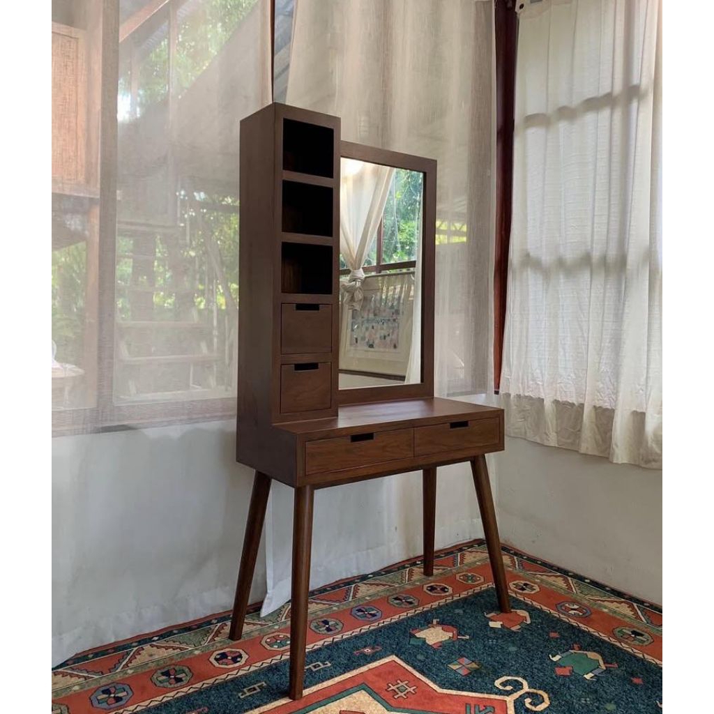 meja rias kamar tidur minimalis/meja rias minimalis/meja rias kayu jati/meja rias aesthetic minimali