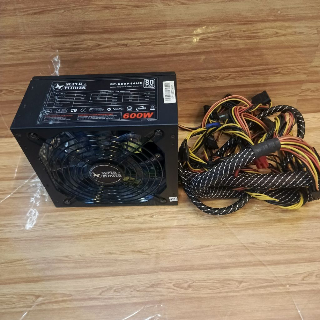 PSU power supply super plower 600W 80plus PSU PC komputer SF-600P14HE second normal