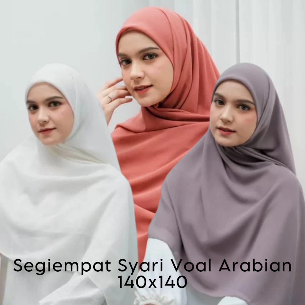 Jilbab Segi empat Voal Arabian140x140 Segiempat Syari 130x130 Voal