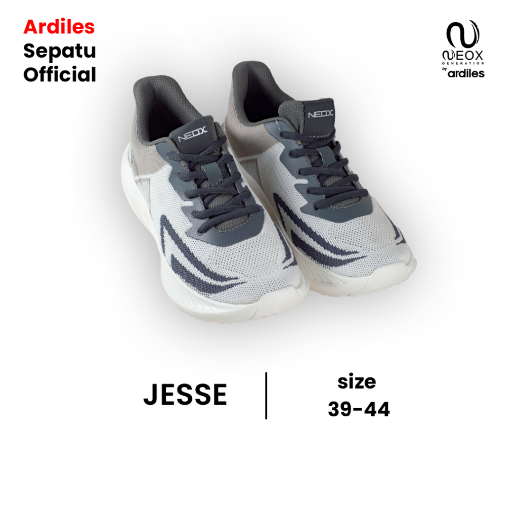 Neox by Ardiles Sepatu Sneakers JESSE 39-44 Sepatu Putih Knit Pria Wanita