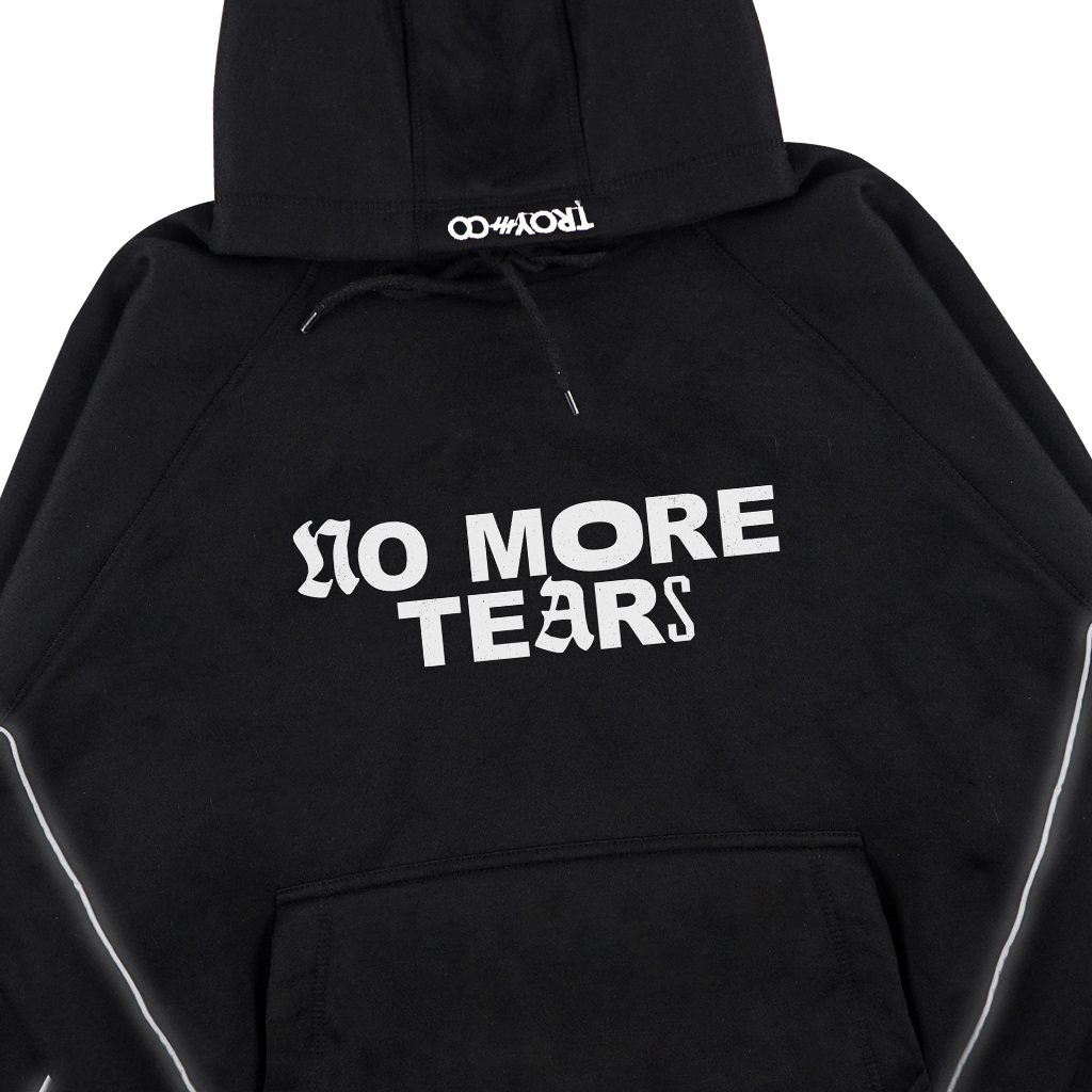 Troy Company Boxy Hoodie Starlight Black Er Tears - Hoodie Boxy Reflective Hitam BSH 3405