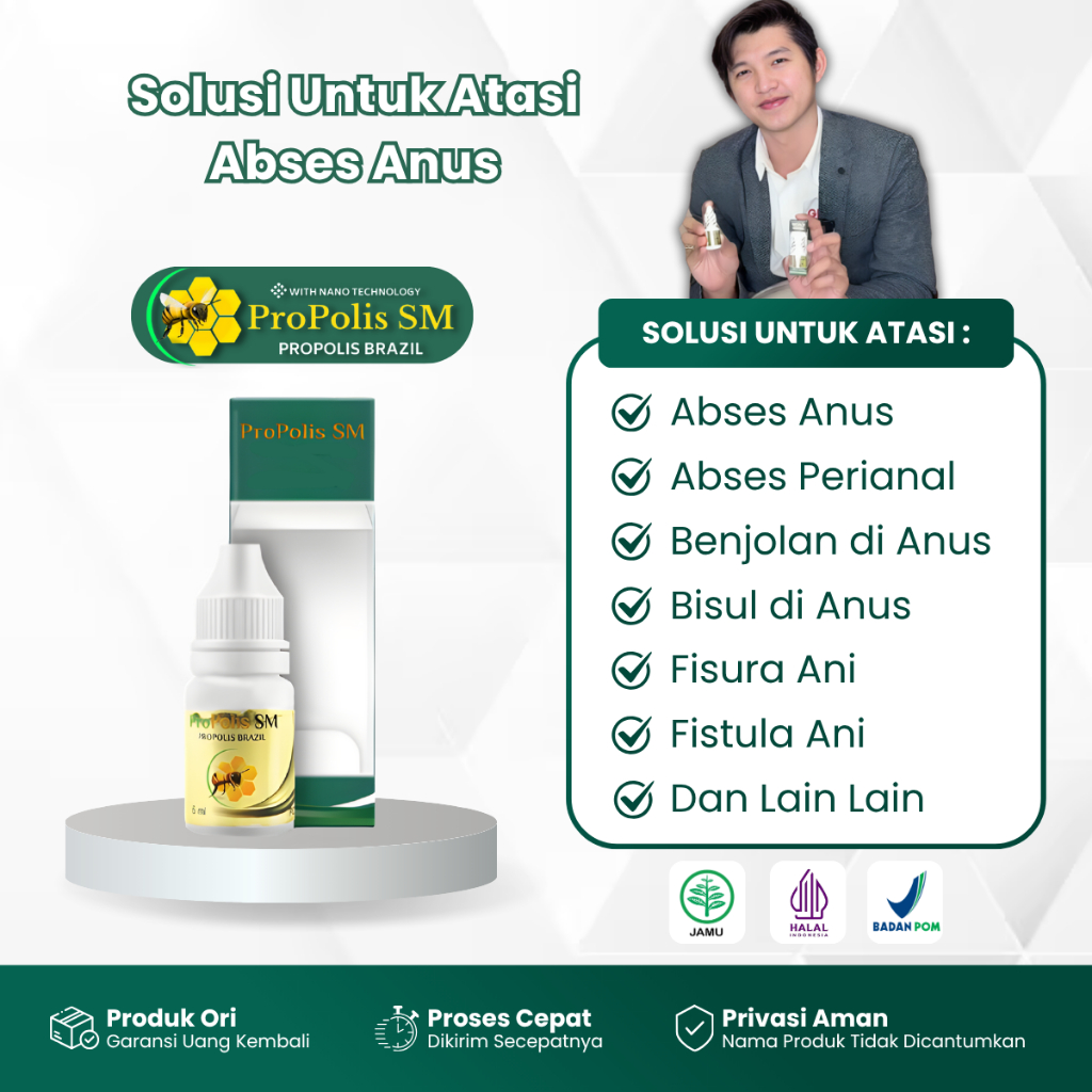 Obat Abses Anus, Abses Perianal, Fistula Ani, Benjolan Bernanah di Anus, Bisul di Anus, Obat Penghil