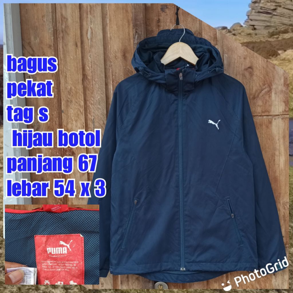 jaket gunung outdoor ecwcs hijau puma s