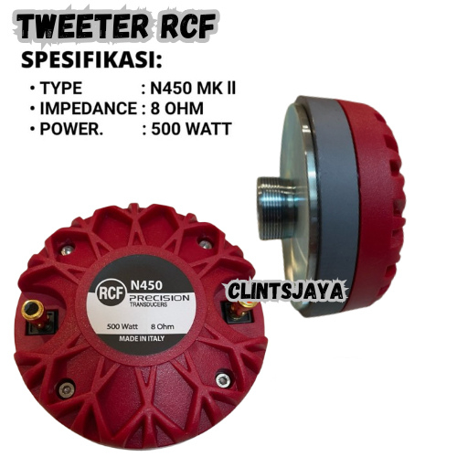 TWEETER RCF/DRIVER SPEAKER N450 MK ll RED SERIES DRIVER N450
