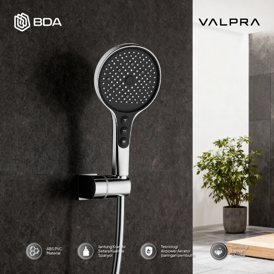 Valpra Hand Shower Kamar Mandi Set Kepala Shower Mandi V 3380