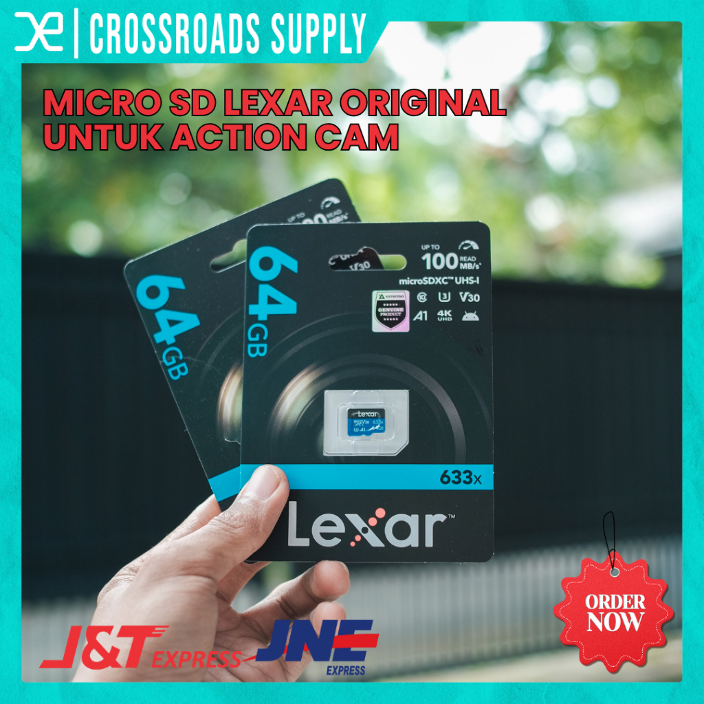 SD Card Lexar 64GB 32GB 16GB Original 100% Cocok Untuk Action Cam