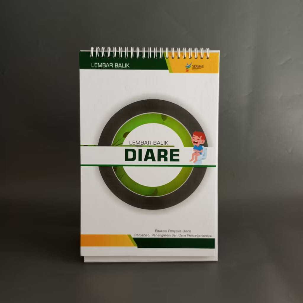 Buku Lembar Balik Diare, Lembar Balik kesehatan, Buku Edukasi Kesehatan, Lembar Balik Promkes