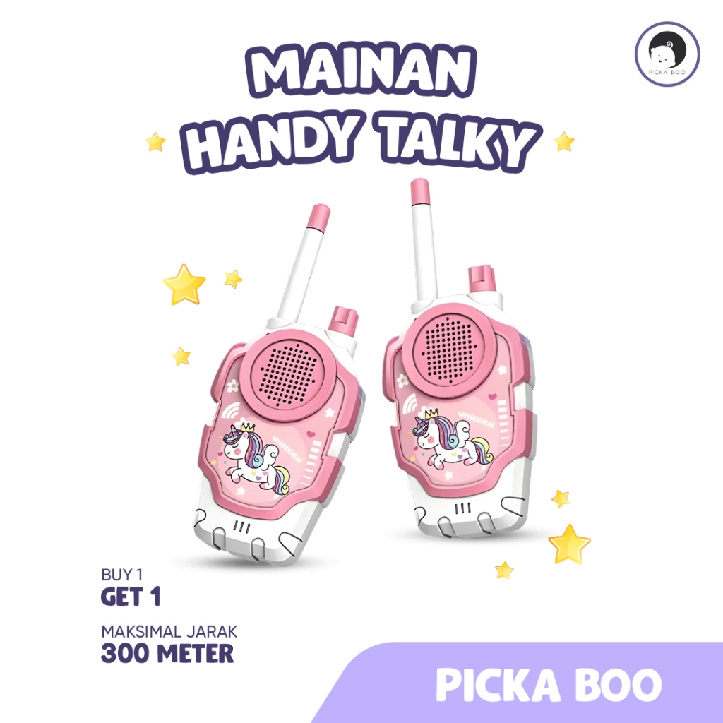 PICKABOO Mainan Anak Handy Talky Wireless Walkie Talkie 2pcs Jarak Hingga 300 Meter