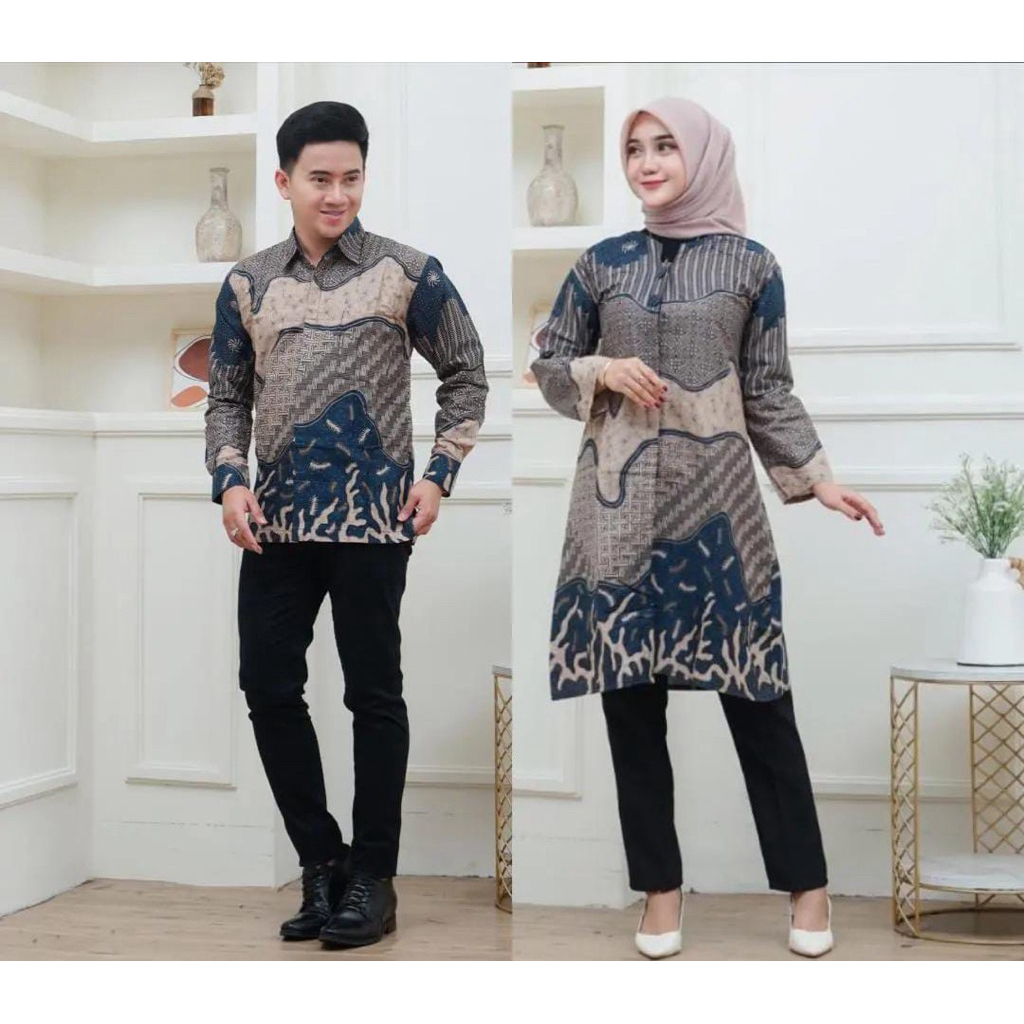 Batik Java Indonesia (HARGA SATUAN) - Sarimbit Tunik (Casual Outfit, Seragam Batik, Kondangan Batik)