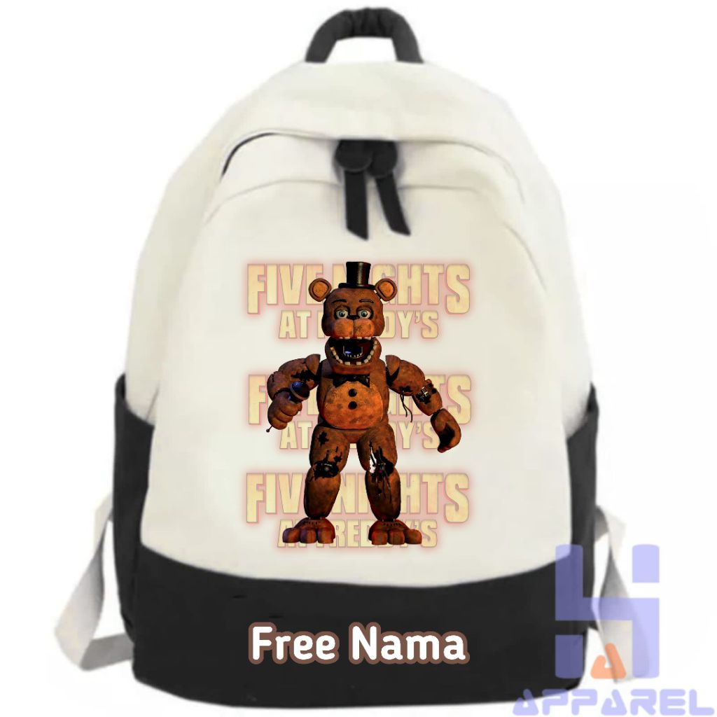 TAS RANSEL ANAK FNAF FIVE NIGHTS AT FREDDY'S FREDDY FAZBEAR FNAF FREE NAMA