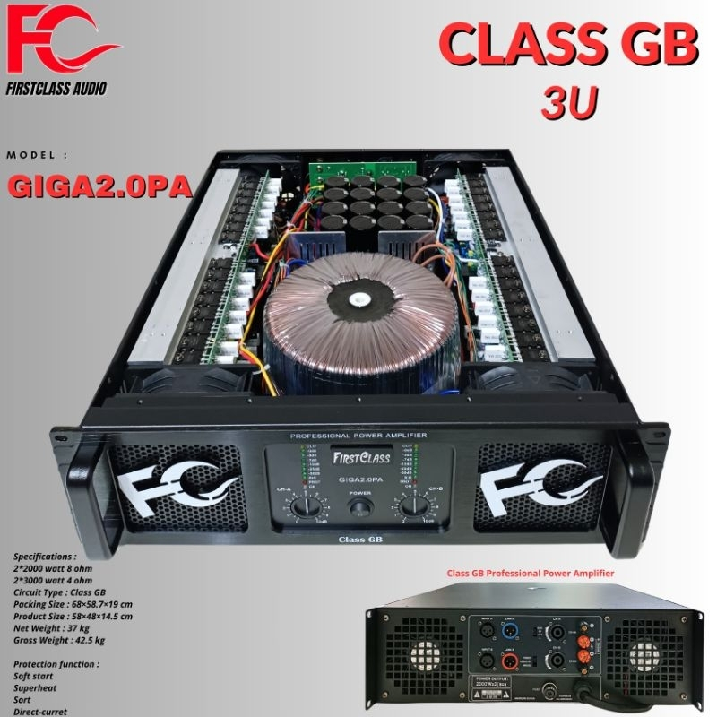 Power Amplifier Firstclass GIGA 2.0 PA GB 3U | Ampli Power Watt Besar Class GB kelas GB Power GB Gig