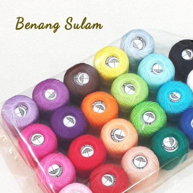 1set Benang Sulam Payung isi 20 roll mix - Benang Sulam - Benang Jahit - Benang sulam payung