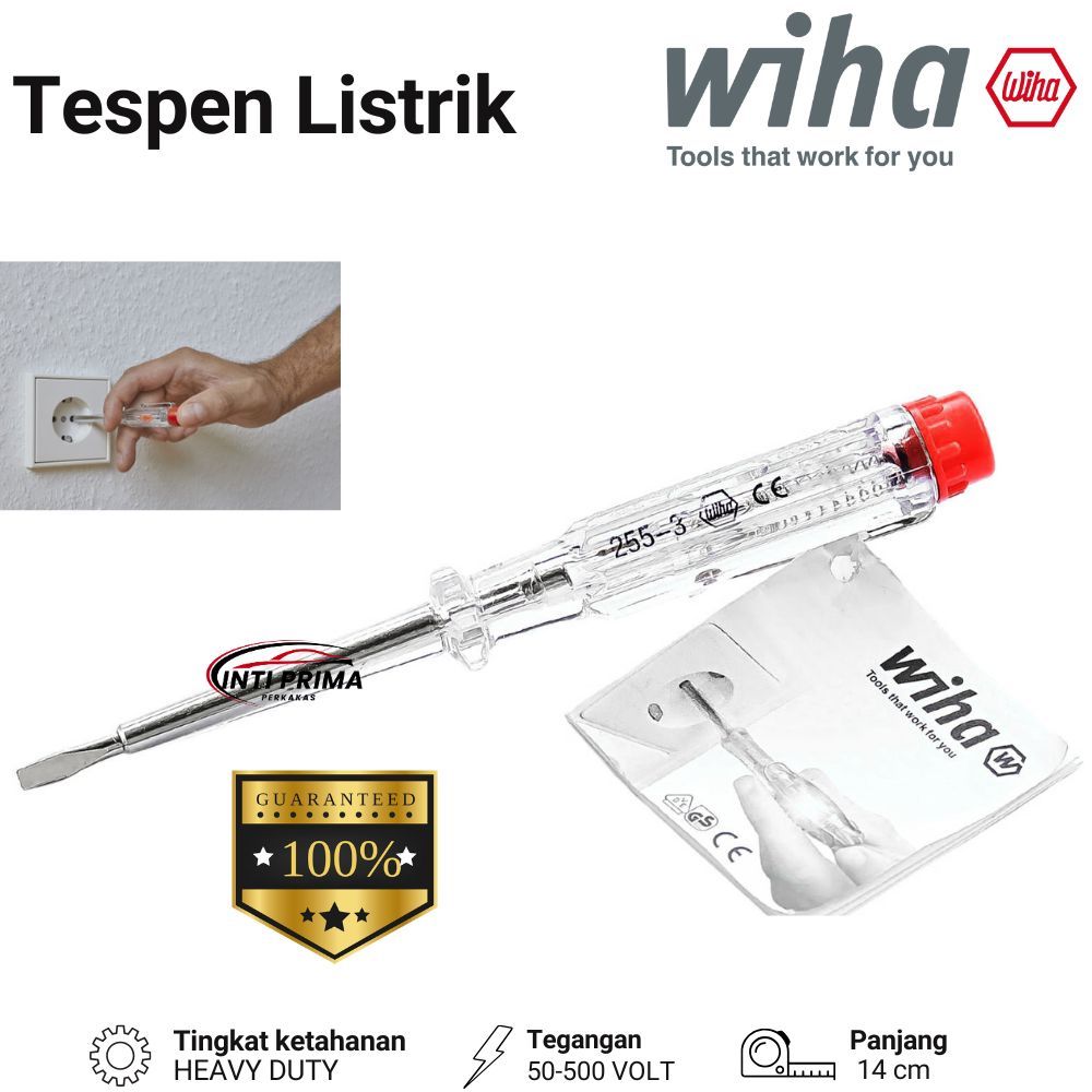 Tespen WIHA Germany AC 220-250 Obeng Tespen Listrik Pln
