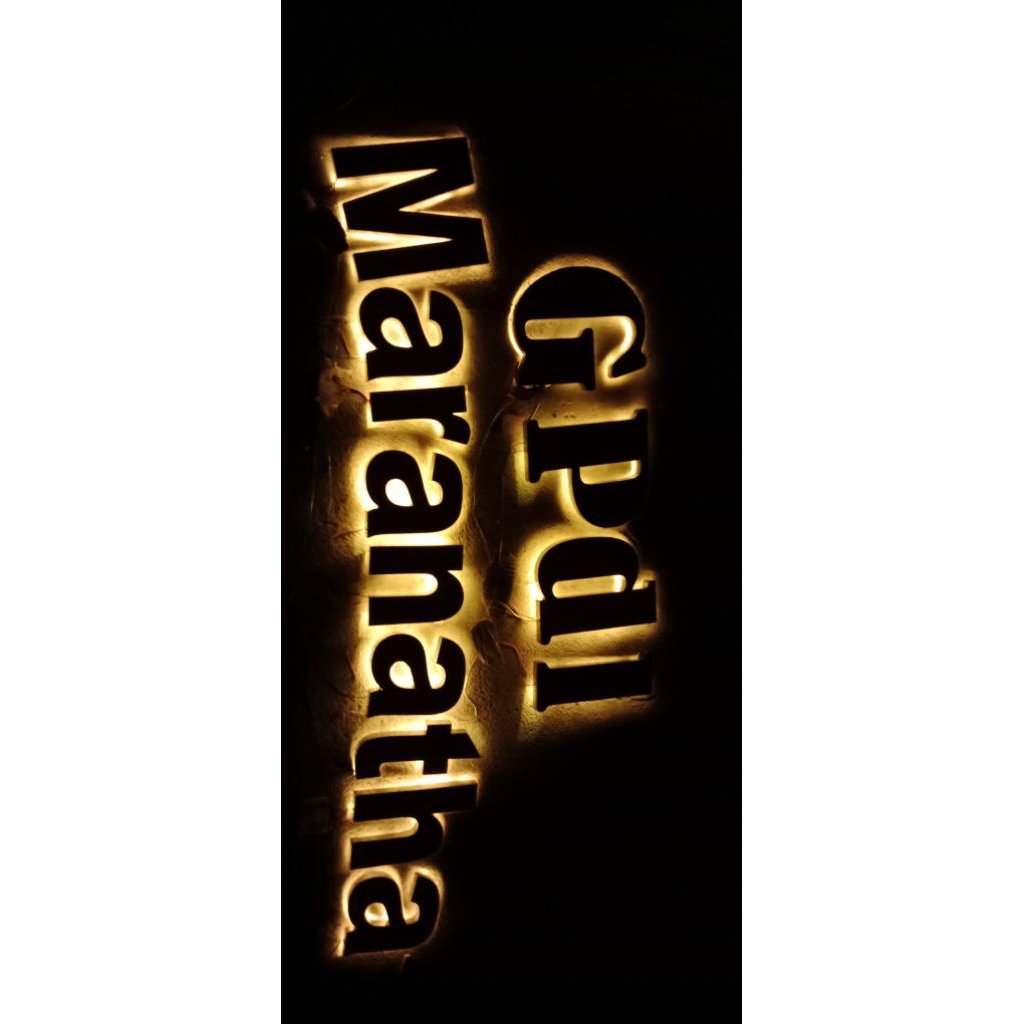 HURUP TIMBUL STEINLES LED 3 DIMENSI