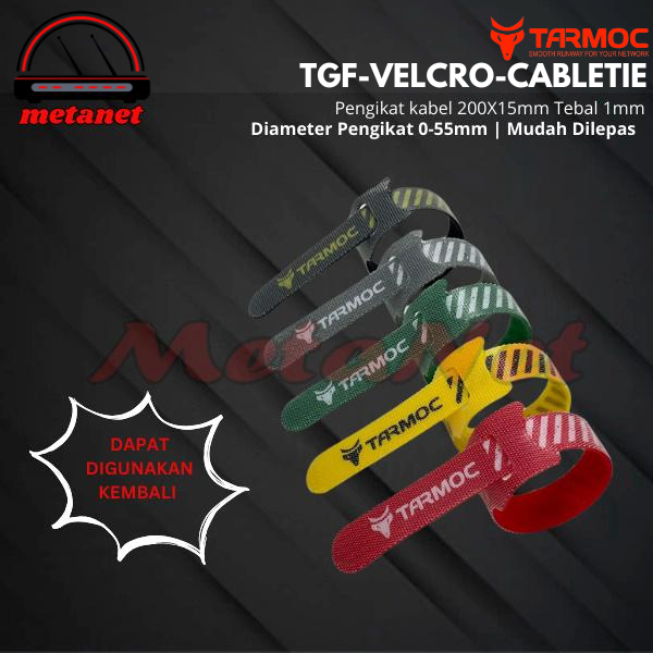 Tarmoc TGF-VELRO-CABLETIE | Perekat/Kretekan Cable Tie Kabel Ties Strap Pengikat kabel 200x15mm