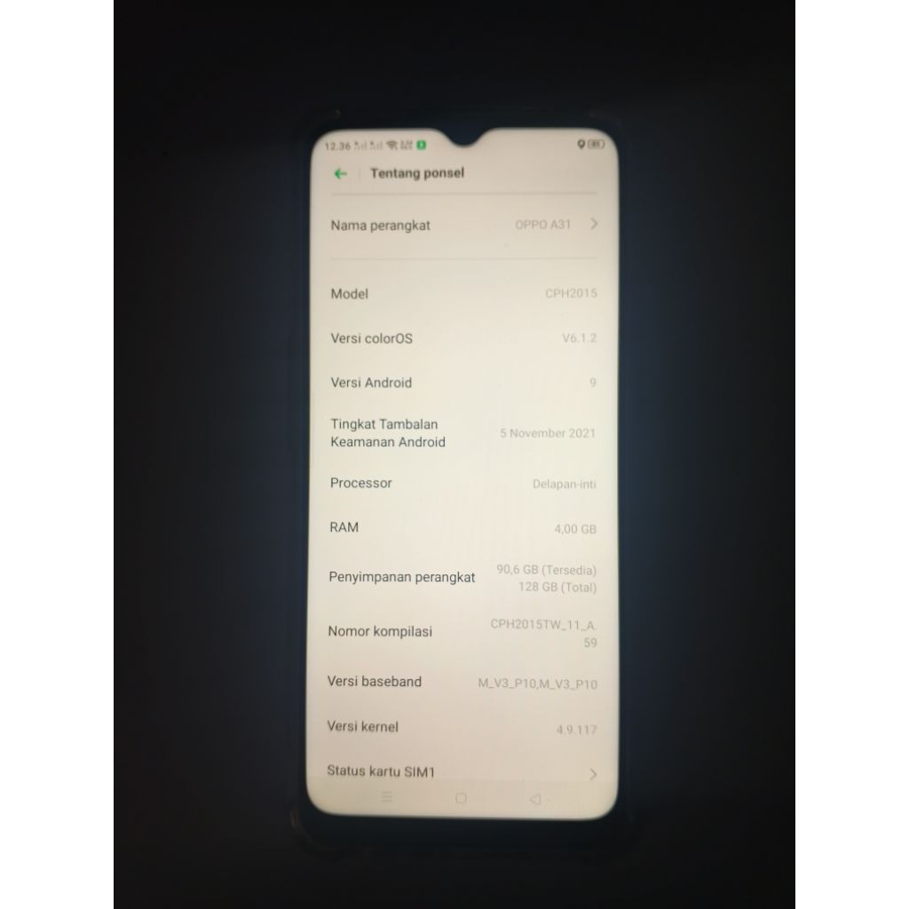 Mesin Oppo A31 Cph2015 Ram 4/128 Asli Original Copotan Oppo Minus Sinyal