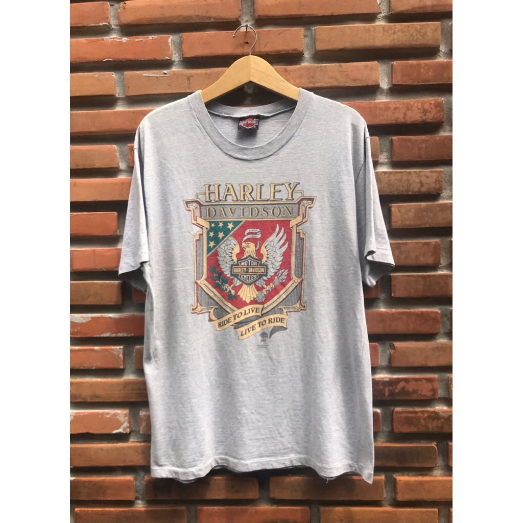 Tshirt vtg 90s Harley Davidson Ride to Live