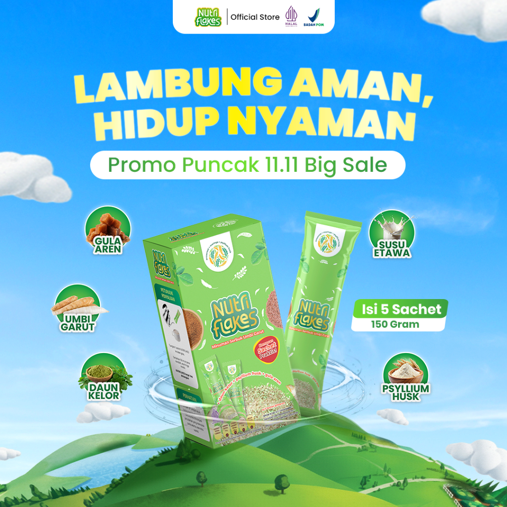 Nutriflakes Sachet Sereal Asam Lambung Paket 1 Box