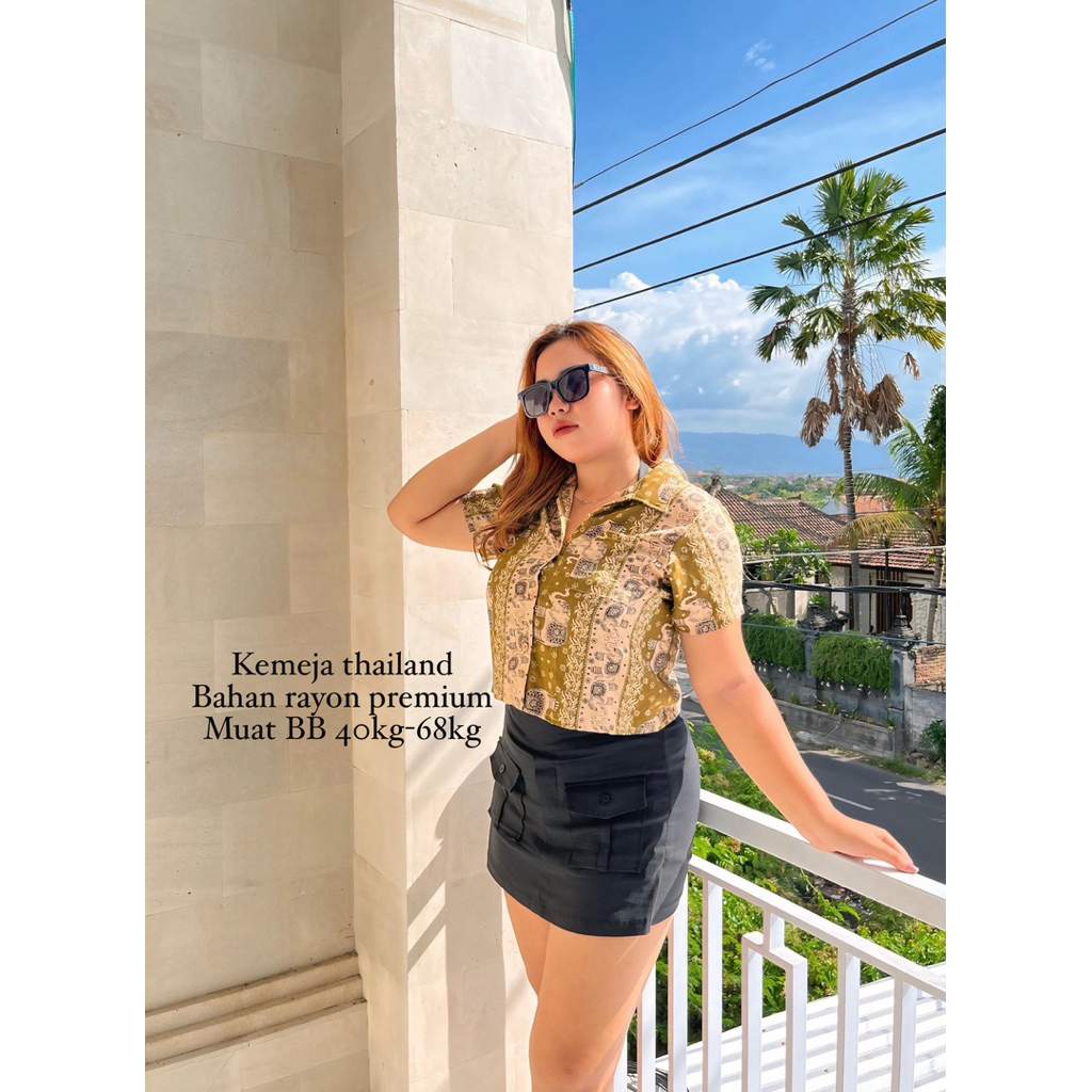 KEMEJA Thailand  WANITA PANJANG BAHAN RAYON PREMIUM