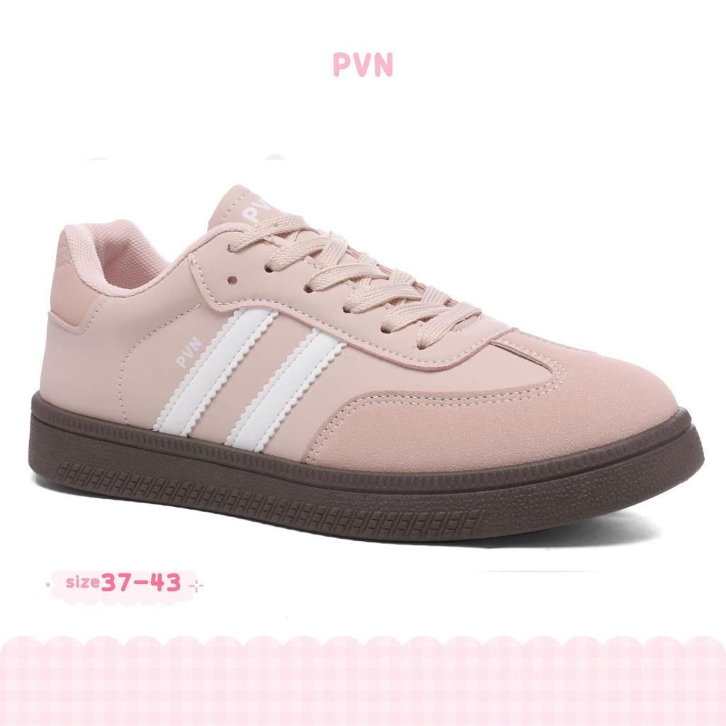 PVN Taehyung Sepatu Sneakers Wanita Sport Shoes Pink White Silver 303